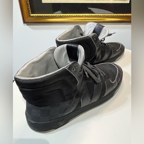 Men’s Pre-loved Louis Vuitton Ace Dalmier Luxury Hi-top Sneakers. 6.5 US - Picture 7 of 9